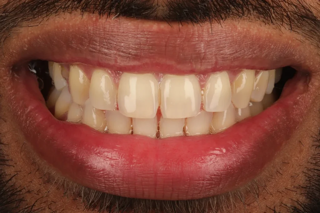 Before Composite Bonding and Crown treatment at The Dental Edit